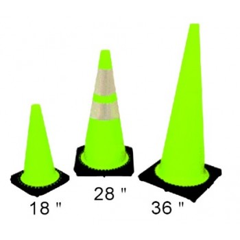 Flexible PVC Traffic Cone with black base